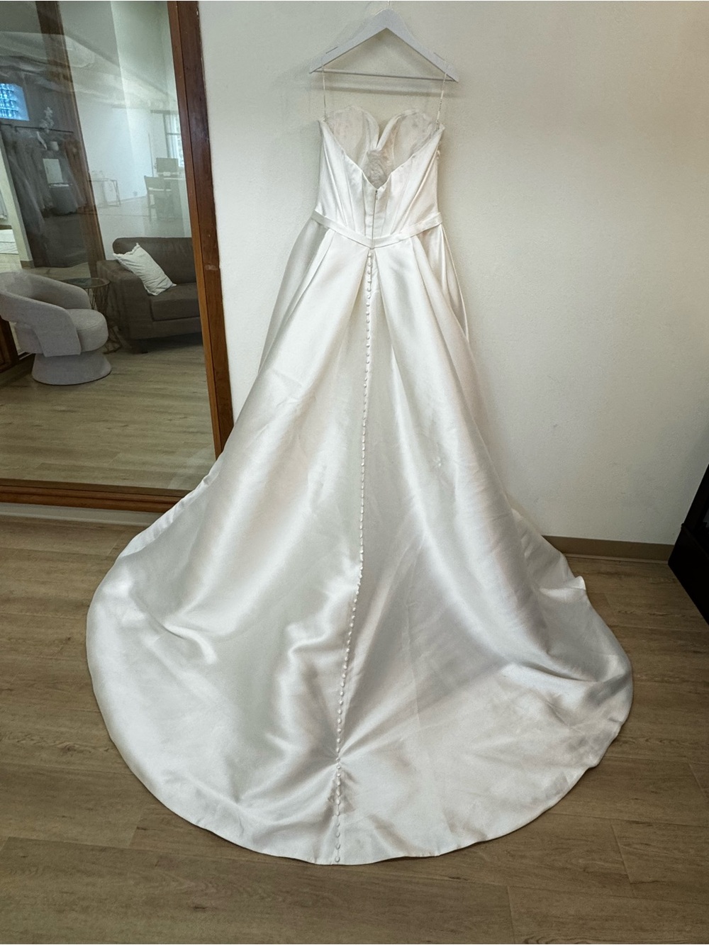 Casablanca Le Blanc Strapless Bridal Ballgown with Front Slit - Picture 7 of 8